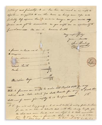 (SLAVERY AND ABOLITION.) Records of the Dickinson & Shrewsbury salt works, including extensive slave labor correspondence.